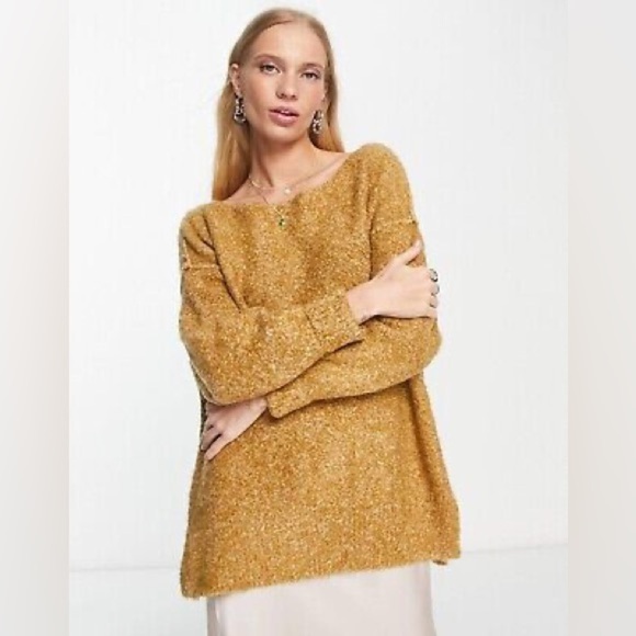 FREE PEOPLE Moira Sweater Honeycomb Slouchy $148 Long Sleeves Oversized Sz XS - Picture 1 of 5